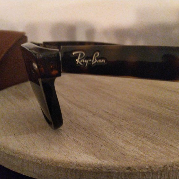 🕶️Ray-Ban Wayfarer w.case&cloth tortoise excellent Vintage pre-loved - see pics - Picture 13 of 14